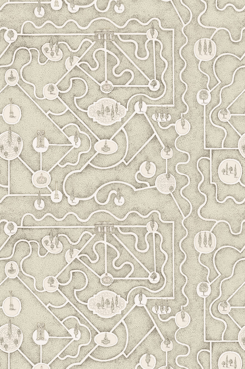 Labyrinth Wallpaper Neutral Sample Papier